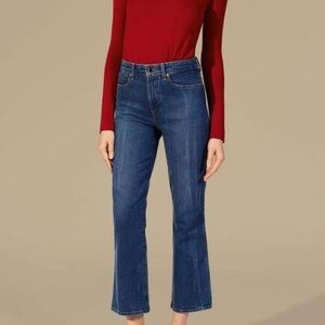 Khaite Benny Cropped Flare Jeans Napa Wash Size 26
